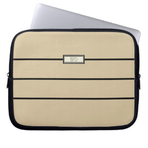 Funda Para Portátil Clásicas iniciales monogramadas modernas elegantes