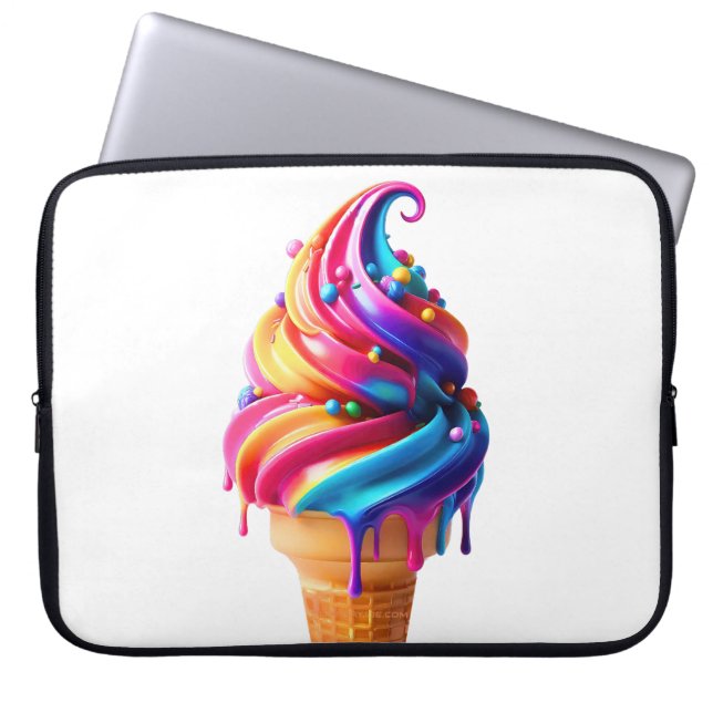 Funda Para Portátil Clásico de helado de SlipperyJoe (Frente)