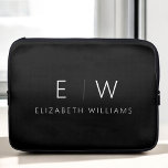 Funda Para Portátil Clásico Elegante Moderno Monograma Minimalista Nom<br><div class="desc">Mejore el estilo y la protección de su iPad con nuestra elegante y clásica funda para iPad Minimalista. Combinando sofisticación atemporal con minimalismo contemporáneo, este accesorio de diseño meticuloso eleva la experiencia de tu tablet. Diseñado con precisión y atención a los detalles, esta manga para iPad no es sólo un...</div>