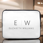 Funda Para Portátil Clásico Elegante Moderno Monograma Minimalista Nom<br><div class="desc">Mejore el estilo y la protección de su iPad con nuestra elegante y clásica funda para iPad Minimalista. Combinando sofisticación atemporal con minimalismo contemporáneo, este accesorio de diseño meticuloso eleva la experiencia de tu tablet. Diseñado con precisión y atención a los detalles, esta manga para iPad no es sólo un...</div>