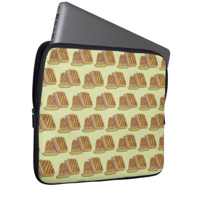 Funda Para Portátil Clásico Miami Sandwich Cubano Ham Cerdo Queso Suiz (Anverso derecho)