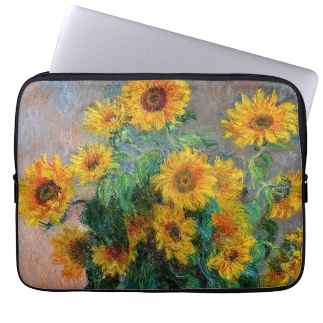 Funda Para Portátil Claude Monet - Bouquet de girasoles (Frente)