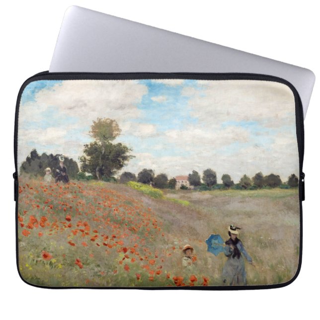 Funda Para Portátil Claude Monet - Campo de amapola (Frente)