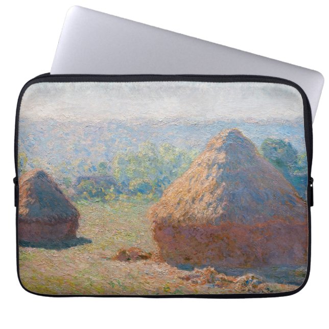 Funda Para Portátil Claude Monet - Haystacks, fin de verano (Frente)