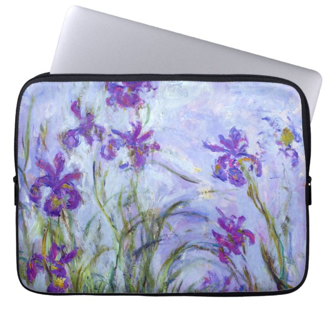 Funda Para Portátil Claude Monet - Lilac Irises / Iris Mauves (Frente)