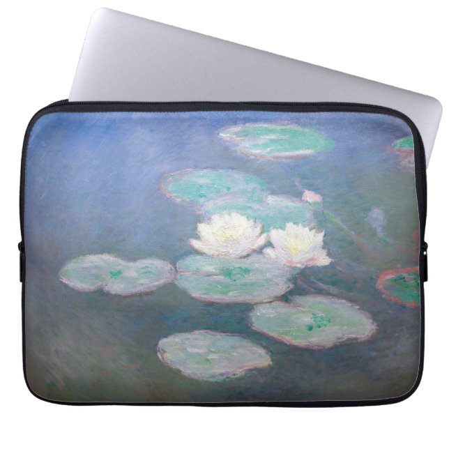 Funda Para Portátil Claude Monet - Lilies de agua, efecto nocturno (Frente)