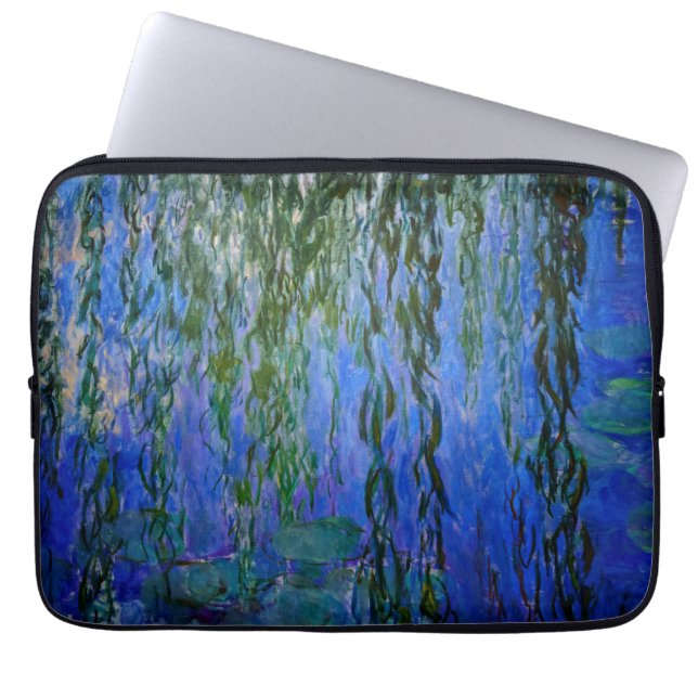 Funda Para Portátil Claude Monet - Lilis de agua con sauce lloroso (Frente)