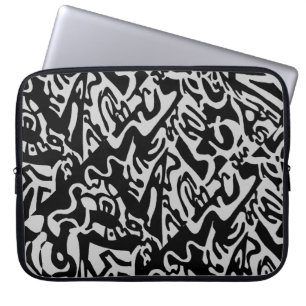 Funda Para Portátil "Claves", resumen digital de B&W