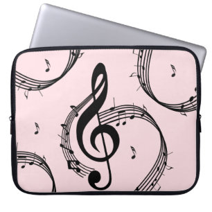 Funda Para Portátil Climactic G Clef Music Pink
