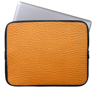 Funda Para Portátil Closeup de textura de cuero marrón