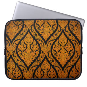 Funda Para Portátil Closeup Patrón tailandés tallando la foto del loto