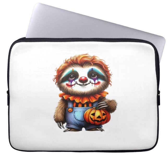 Funda Para Portátil Clown Sloth Halloween camiseta sobredimensionada (Frente)