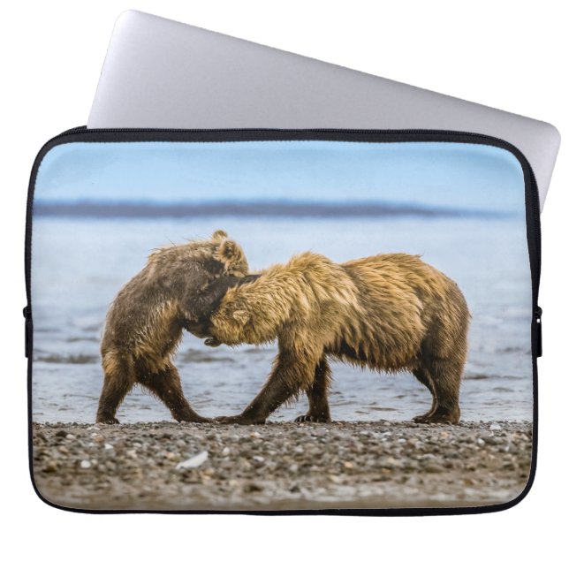 Funda Para Portátil Coastal brown bears (Frente)