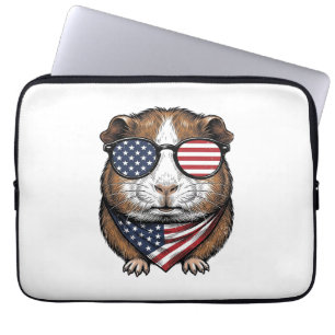 Funda Para Portátil Cobaya Patriótica Grabado Antiguo