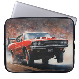 Funda Para Portátil Coche de músculo rojo vintage