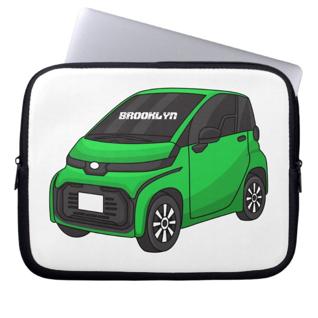 Funda Para Portátil Coche de pequeño tamaño verde (Frente)