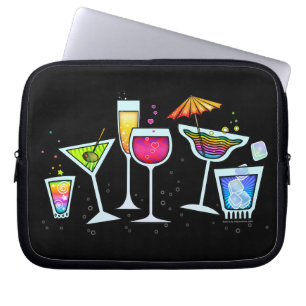 FUNDA PARA PORTÁTIL COCKTAIL GLASSES ELECTRONICS LAPTOP BAG