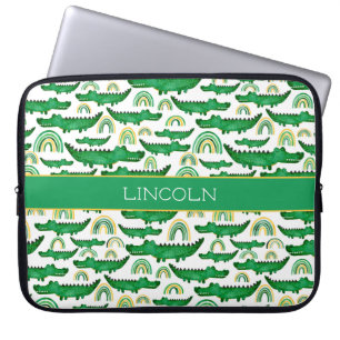 Funda Para Portátil Cocodrilo acuarela lagrima personalizado