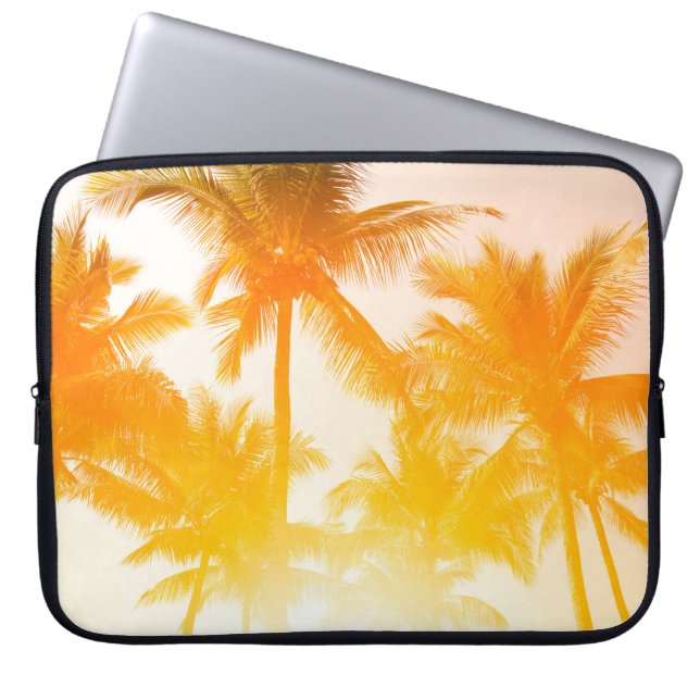 Funda Para Portátil Cocoteros verdes (Frente)