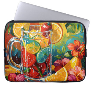 Funda Para Portátil Cóctel de Verano Tropical Pintura al Óleo Impasto