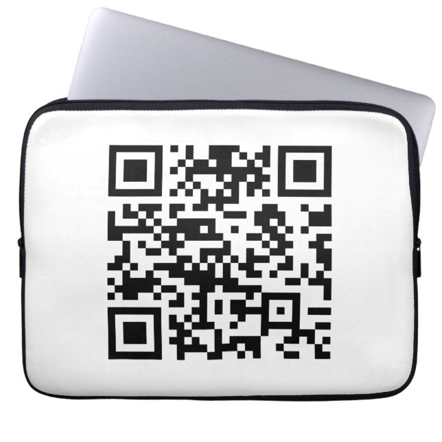 Funda Para Portátil Código QR creado al instante (introduciendo su URL (Frente)