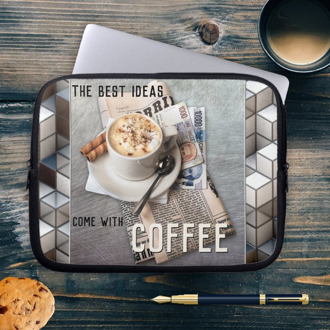 Funda Para Portátil Coffee Inspiration Building Blocks Portátil Sleeve (Subido por el creador)