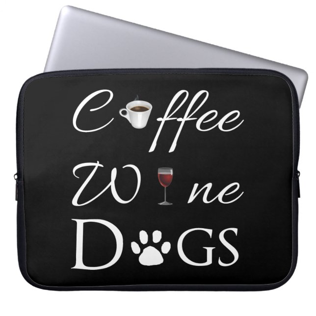 Funda Para Portátil Coffee Wine Dogs Laptop Sleeve (Frente)