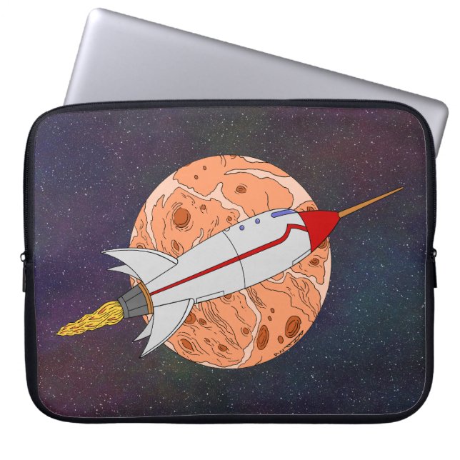 Funda Para Portátil Cohete Retro 2026 (Frente)