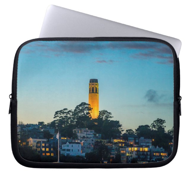 Funda Para Portátil Coit Tower San Francisco – Skyline Photography Art (Frente)