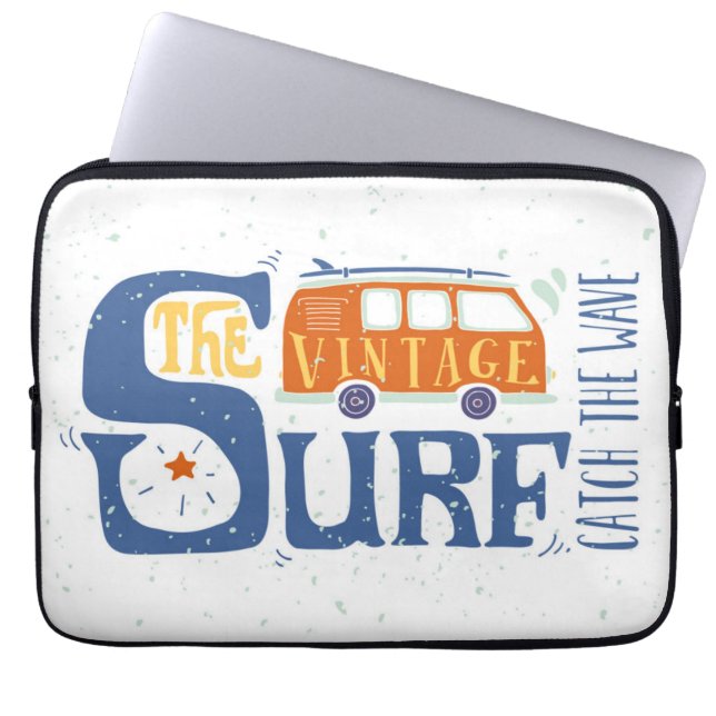 Funda Para Portátil Coja el poster de la onda (Frente)
