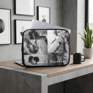 Funda Para Portátil Colage de Fotos de Pareja en Blanco y Negro Person