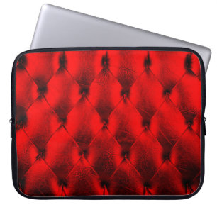 Funda Para Portátil Colchón de relleno, almohadón rojo vintage textu