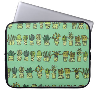 Funda Para Portátil Colección Cactus: Juego de Doodle de mano.