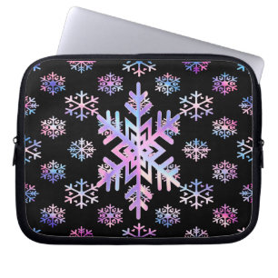 Funda Para Portátil Colección de Navidad de copo de nieve holográfico 