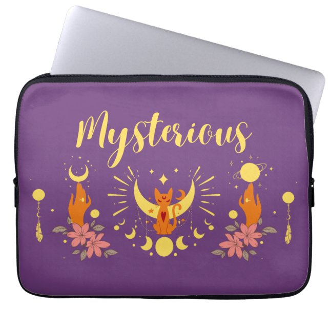 Funda Para Portátil Colección de sellos de Halloween "misteriosa" (Frente)