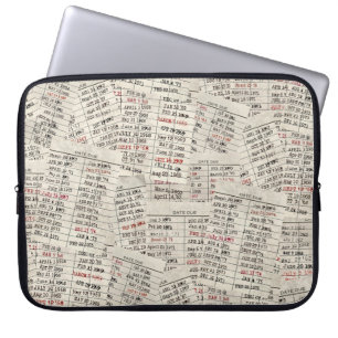 Funda Para Portátil Colección de tarjetas de biblioteca antigua