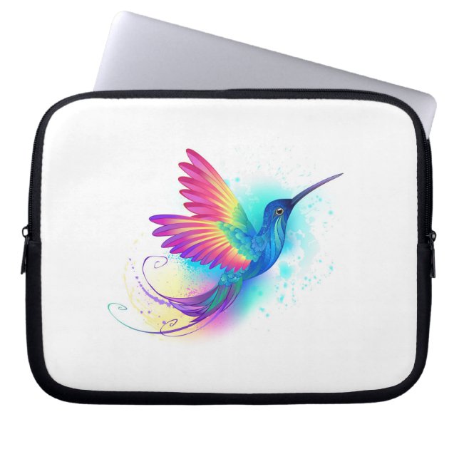 Funda Para Portátil Colibrí arcoiris exótica (Frente)