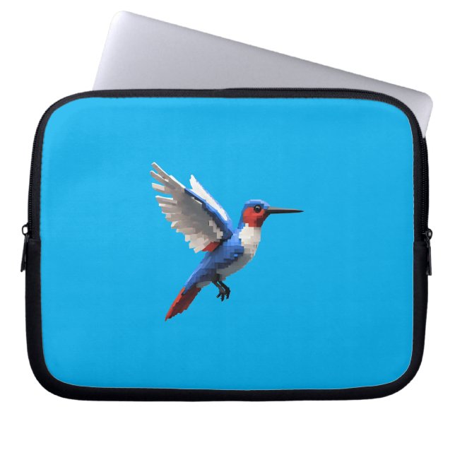 Funda Para Portátil Colibrí azul (Frente)
