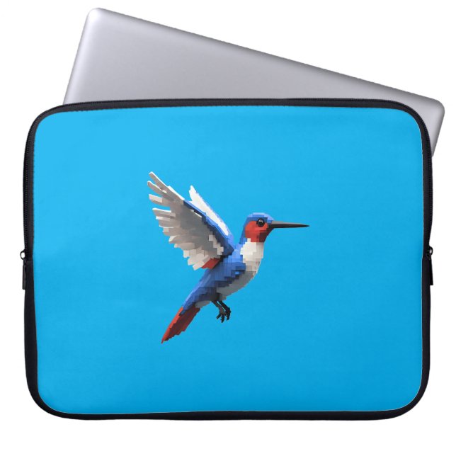 Funda Para Portátil Colibrí azul (Frente)