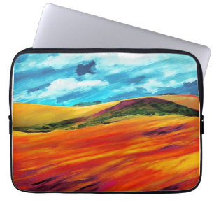 Funda Para Portátil Colinas rojas amarillas