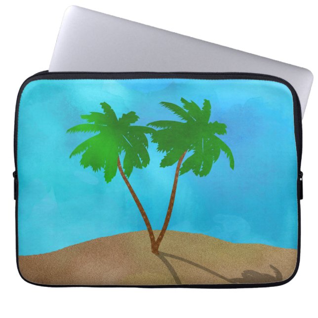 Funda Para Portátil Collage acuático Palm Tree Beach (Frente)