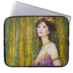 Funda Para Portátil Collage al estilo Klimt retrato de una mujer