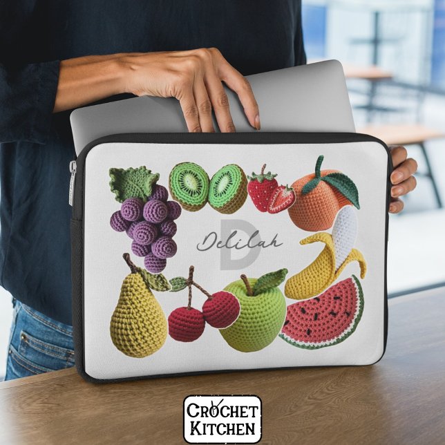Funda Para Portátil Collage artístico moderno de frutas con cruces de  (Subido por el creador)
