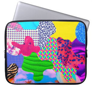 Funda Para Portátil Collage de arte contemporáneo. Mezclar texturesart