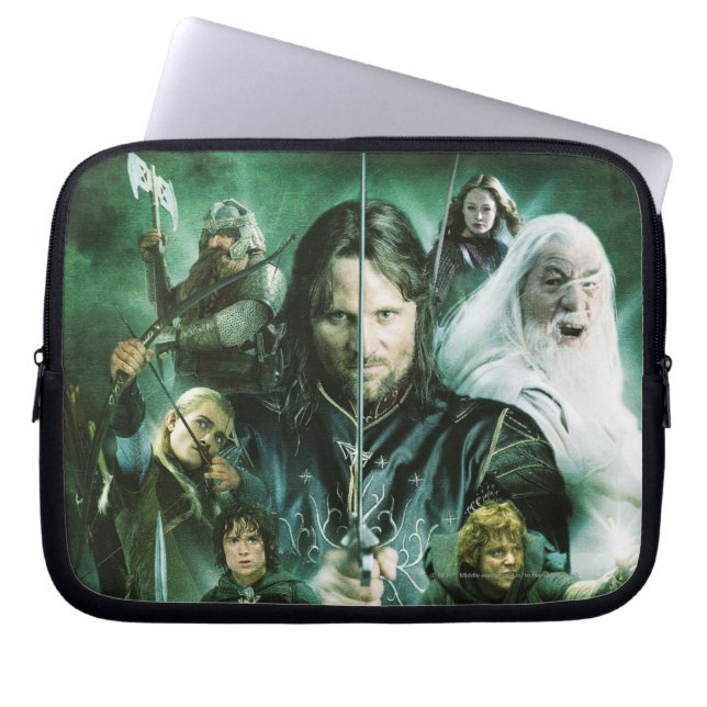 Funda Para Portátil Collage de caracteres (Frente)