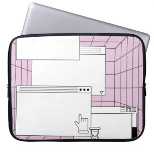 Funda Para Portátil Collage de elementos de interfaz de usuario. Cyber