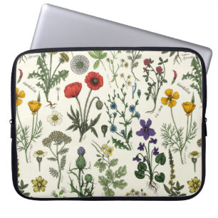 Funda Para Portátil Collage de flores silvestres