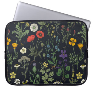 Funda Para Portátil Collage de flores silvestres
