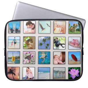 Funda Para Portátil Collage de fotos cuadrado clásico del marco