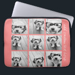 Funda Para Portátil Collage de fotos de Instagram Coral con 9 fotos<br><div class="desc">¡Usa tus fotos sin marcos en esta! Añade tus fotos e instantáneas favoritas a esta tira para un divertido guardián de la memoria. Una forma artística de mostrar tus mejores fotos para compartir fotos.</div>